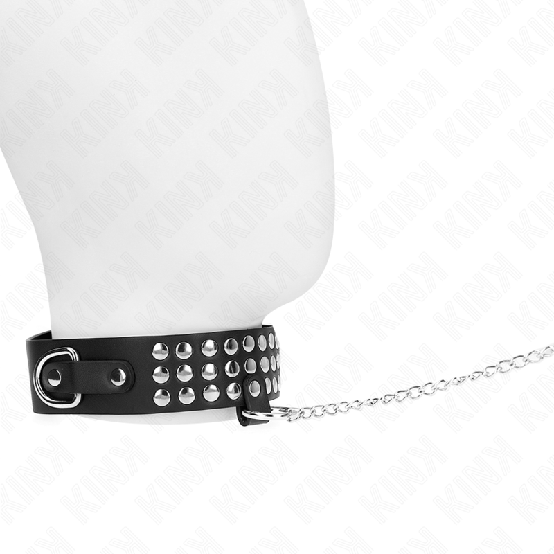 KINK - HALSKETTING MET RIEM 65 CM, GLANZENDE, VERSTELBAAR 37-42 CM X 5.3 CM