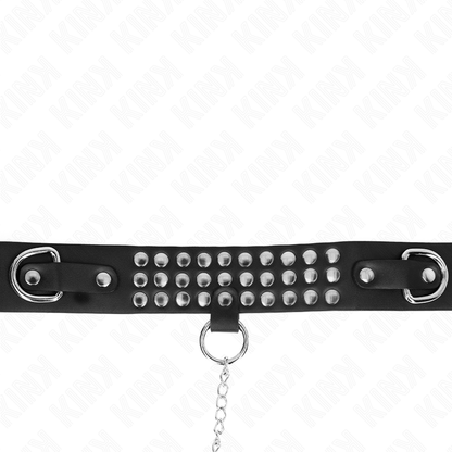 KINK - HALSKETTING MET RIEM 65 CM, GLANZENDE, VERSTELBAAR 37-42 CM X 5.3 CM