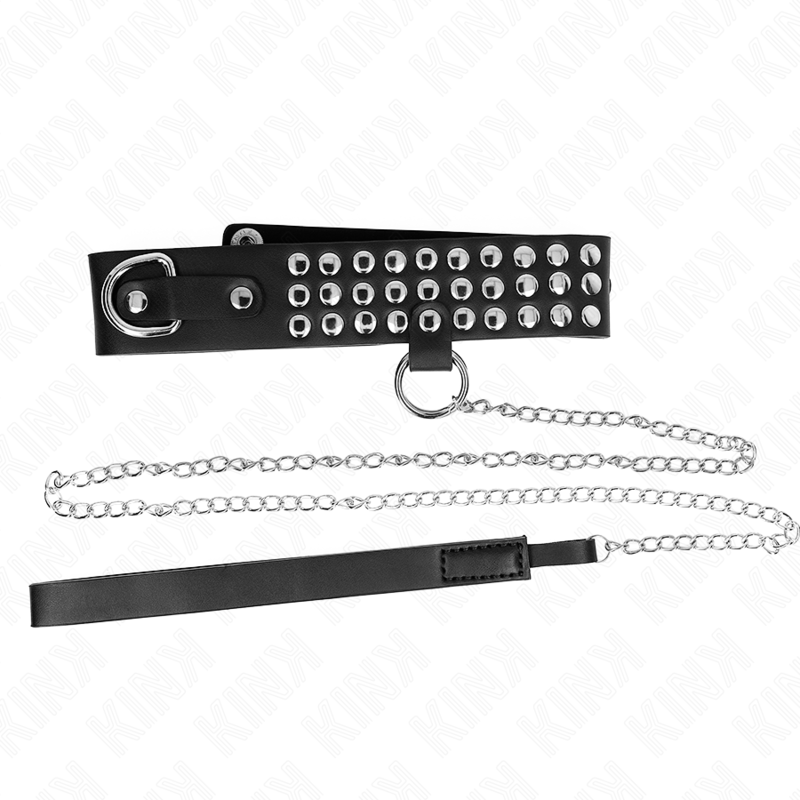 KINK - HALSKETTING MET RIEM 65 CM, GLANZENDE, VERSTELBAAR 37-42 CM X 5.3 CM