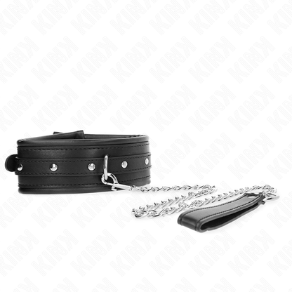 KINK - HALSKETTING MET GLANZENDE GESP EN RIEM 65 CM 48.5 CM X 5.3 CM