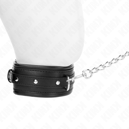 KINK - HALSKETTING MET GLANZENDE GESP EN RIEM 65 CM 48.5 CM X 5.3 CM