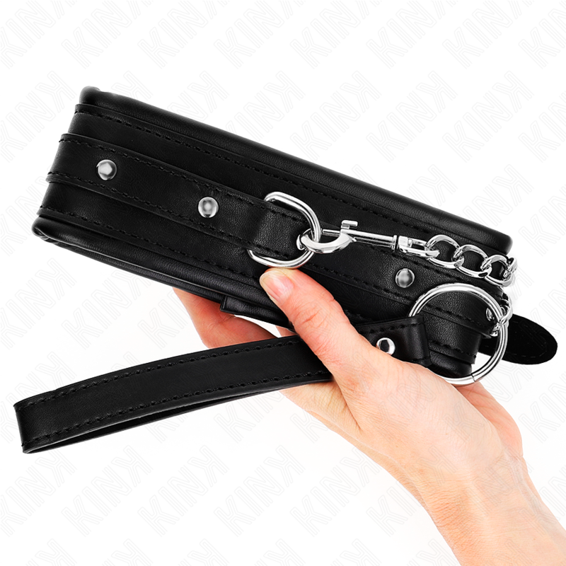 KINK - HALSKETTING MET GLANZENDE GESP EN RIEM 65 CM 48.5 CM X 5.3 CM