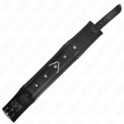 KINK - HALSKETTING MET RIEM VAN KUNSTLEER EN SPONS, MODEL 1, VERSTELBAAR 37-54 CM X 3 CM