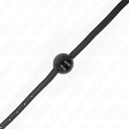 KINK - Zwarte massieve enkele bal 4 cm knevel 65 x 1,5 cm
