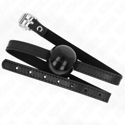 KINK - Zwarte massieve enkele bal 4 cm knevel 65 x 1,5 cm