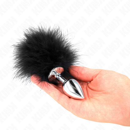 KINK - ROESTVRIJSTALEN ANALE PLUG 11 x 7 CM MET VEER 11 CM