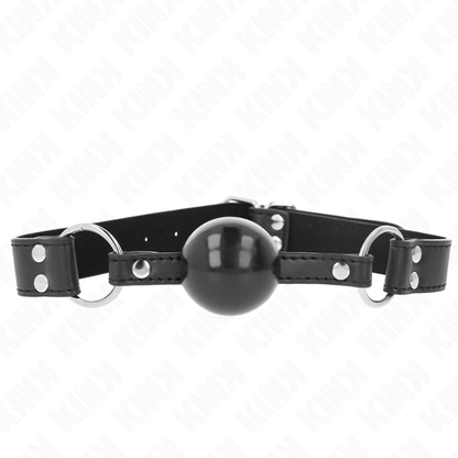 KINK - ZACHTE EN STEVIGE BAL 4 CM KNEVEL MET KUNSTLEREN BAND 62 x 2.5 CM VERSTELBAAR 42-58 CM