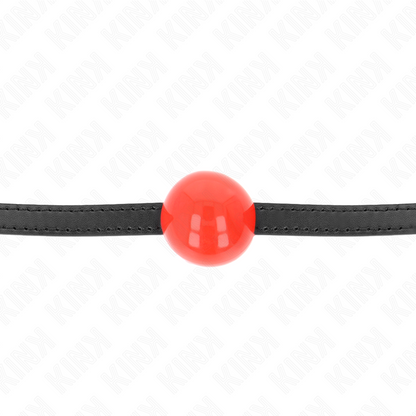 KINK - Rode massieve enkele bal 4 cm knevel 65 x 1,5 cm