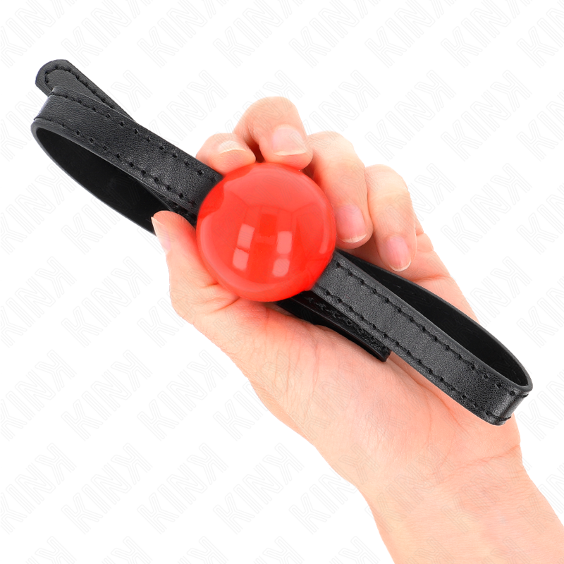 KINK - Rode massieve enkele bal 4 cm knevel 65 x 1,5 cm