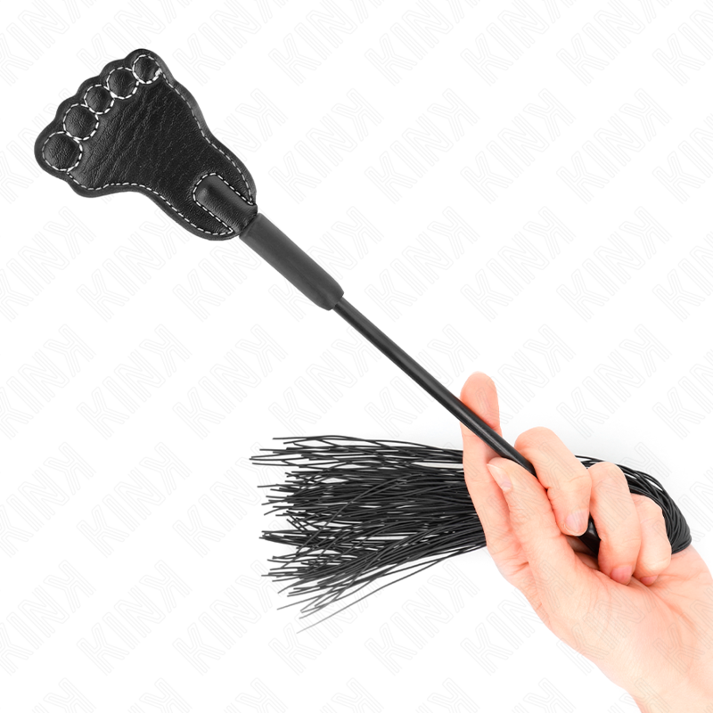 KINK - Voetvormige paddle met kwastjeszweep 31 cm