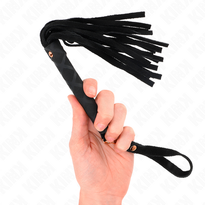 KINK - ZWARTE SUÈDE MINI-ZWEEP 30 CM