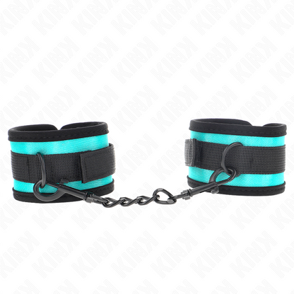 KINK - nylon polsboeien met klittenbandsluiting zwart-blauw verstelbaar 18-32 CM X 5 CM
