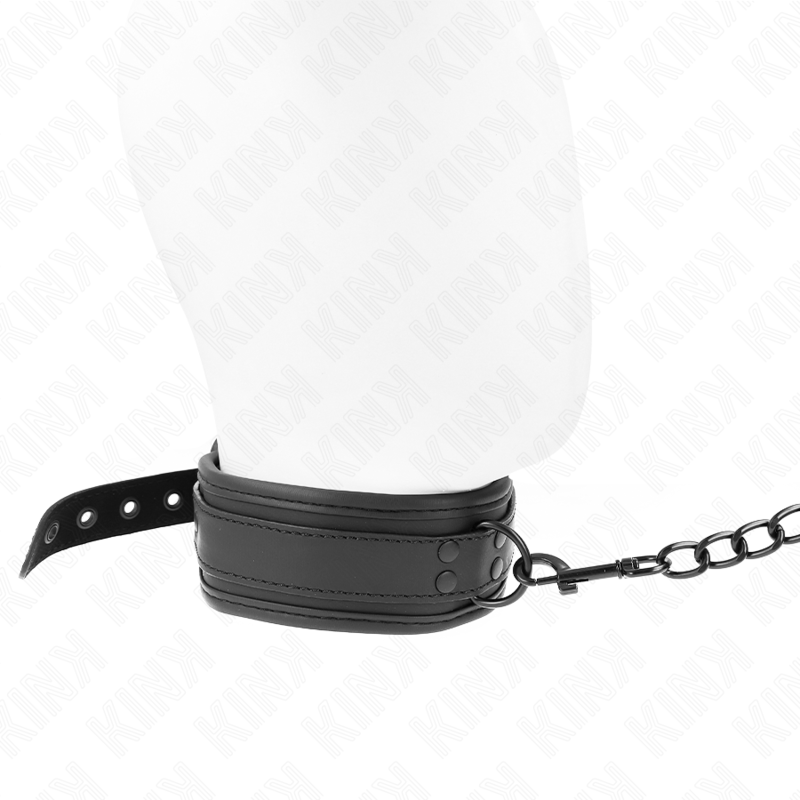 KINK - Neopreen bondagehalsband model 1 met riem 78 CM, verstelbaar, 37.5 X 49.5 CM