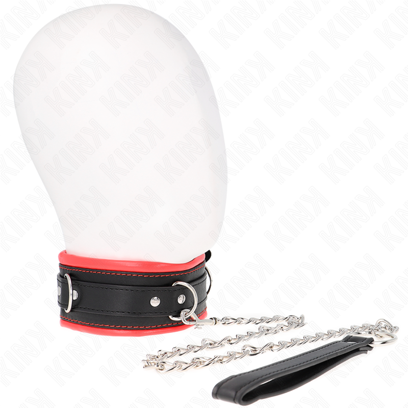 KINK - ZWARE HALSBAND MET RIEM 65 CM MODEL 3 VERSTELBAAR 36.5-50 CM