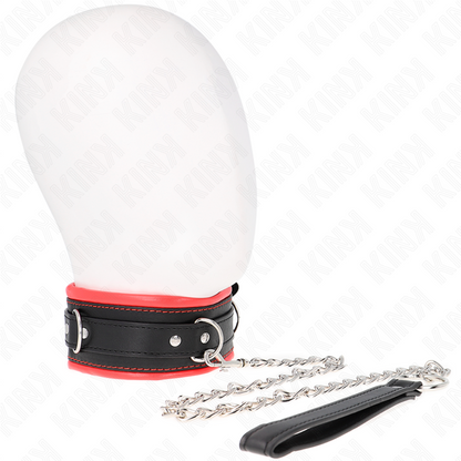 KINK - ZWARE HALSBAND MET RIEM 65 CM MODEL 3 VERSTELBAAR 36.5-50 CM