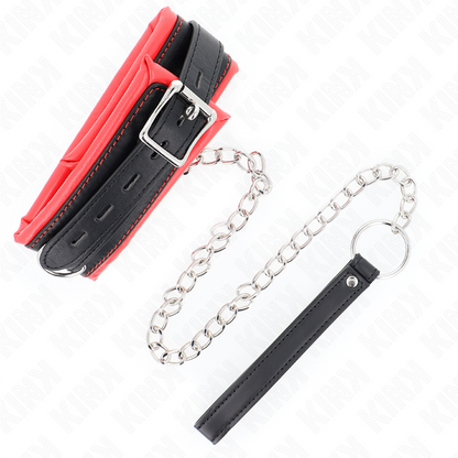 KINK - ZWARE HALSBAND MET RIEM 65 CM MODEL 3 VERSTELBAAR 36.5-50 CM
