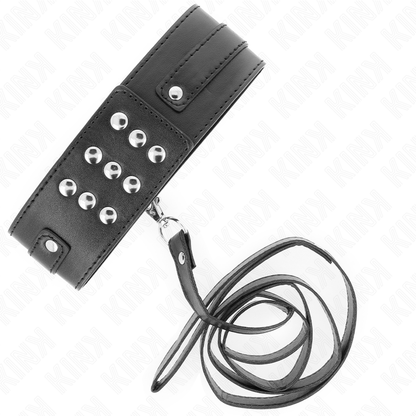 KINK - HALSBAND MET RIEM 116 CM MODEL 1 VERSTELBAAR 36-43 CM X 5 CM