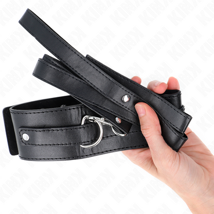 KINK - HALSBAND MET RIEM 116 CM MODEL 1 VERSTELBAAR 36-43 CM X 5 CM
