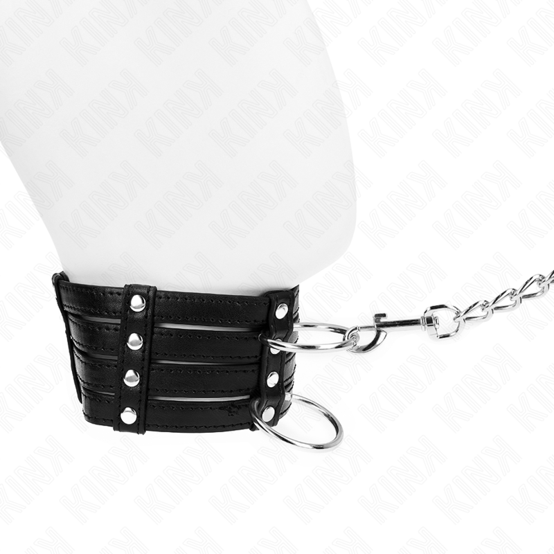 KINK - HALSBAND MET RIEM 65 CM SUB-STYLE VERSTELBAAR 35-51 CM X 7 CM
