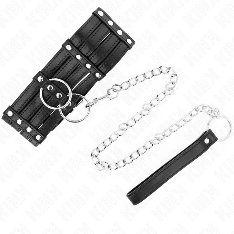 KINK - HALSBAND MET RIEM 65 CM SUB-STYLE VERSTELBAAR 35-51 CM X 7 CM