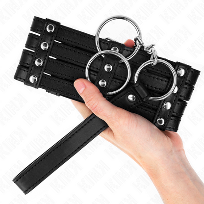 KINK - HALSBAND MET RIEM 65 CM SUB-STYLE VERSTELBAAR 35-51 CM X 7 CM
