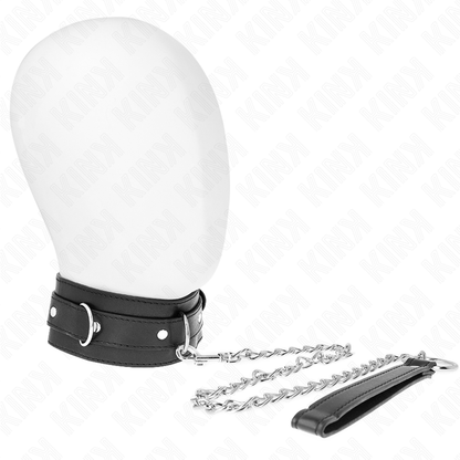 KINK - Halsband met riem 65 cm met zwarte band 54 x 4,5 cm