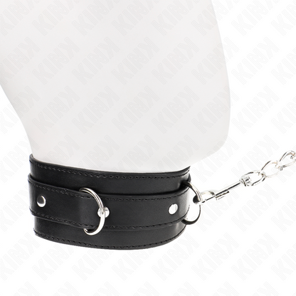 KINK - Halsband met riem 65 cm met zwarte band 54 x 4,5 cm