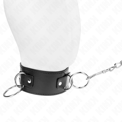 KINK - HALSKETTING MET LIJN 65 CM, 3 RINGEN, MODEL 2, VERSTELBAAR 36-43 CM X 5 CM