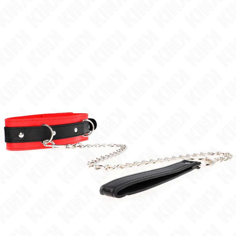 KINK - BASISMODELHALSBAND MET LIJN 65 CM MODEL 3 ROOD 53 X 5 CM