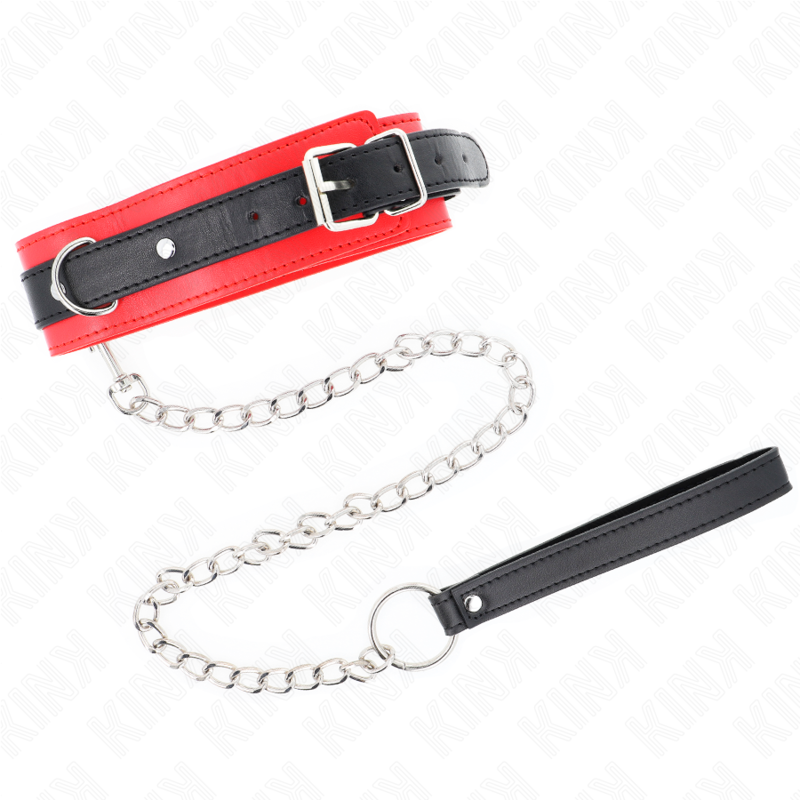 KINK - BASISMODELHALSBAND MET LIJN 65 CM MODEL 3 ROOD 53 X 5 CM