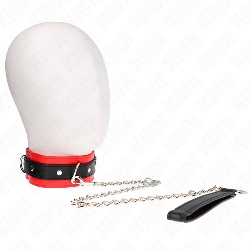 KINK - BASISMODELHALSBAND MET LIJN 65 CM MODEL 3 ROOD 53 X 5 CM