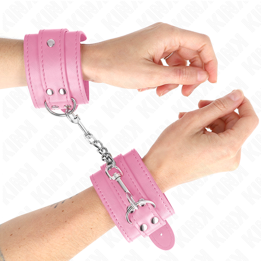 KINK - EENVOUDIGE POLSBOEIEN ROZE VERSTELBAAR 20-23 CM X 5.5 CM