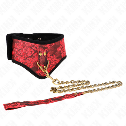 KINK - HALSKETTING SCANDAL-MODEL MET KANTEN RIEM 75 CM 44 X 10 CM