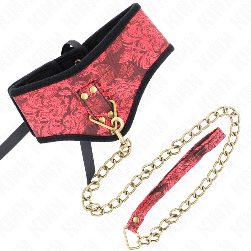KINK - HALSKETTING SCANDAL-MODEL MET KANTEN RIEM 75 CM 44 X 10 CM
