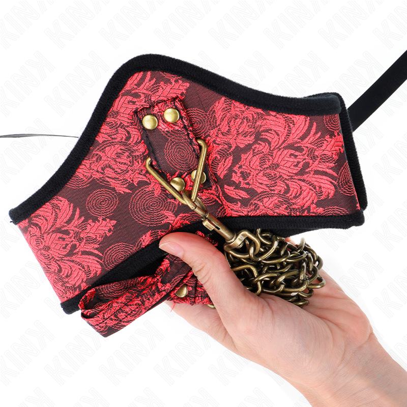 KINK - HALSKETTING SCANDAL-MODEL MET KANTEN RIEM 75 CM 44 X 10 CM