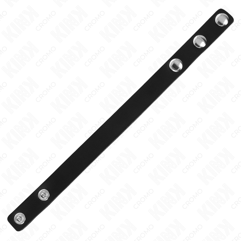 KINK - leren penisring met drukknoopsluiting 21.5 X 1.5 CM