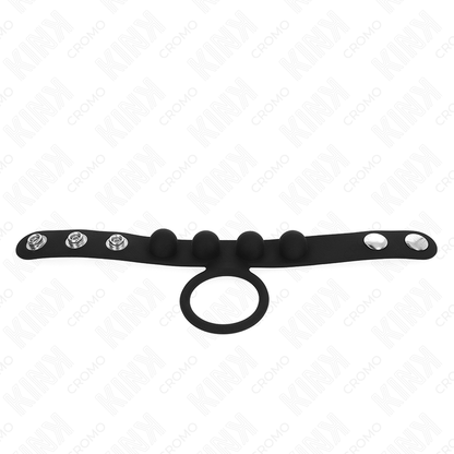 KINK - leren penisring 3.5 CM met drukknoopsluiting 23 X 2 CM