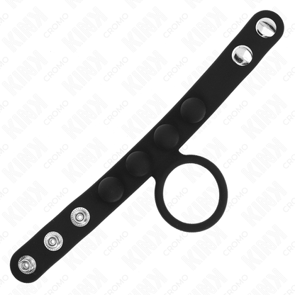 KINK - leren penisring 3.5 CM met drukknoopsluiting 23 X 2 CM