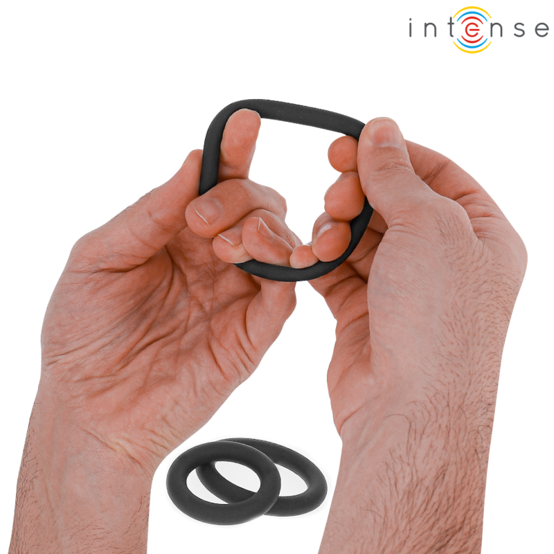 INTENSE - HUGH 3 BASIC SILICONEN PENISRINGEN ZWART