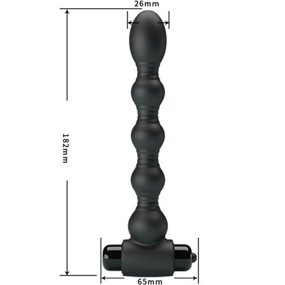 PRETTY LOVE - LYNN SILICONEN ANALE PLUG 10 TRILLINGEN ZWART