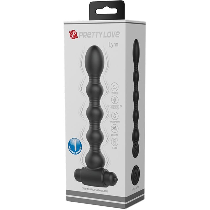 PRETTY LOVE - LYNN SILICONEN ANALE PLUG 10 TRILLINGEN ZWART