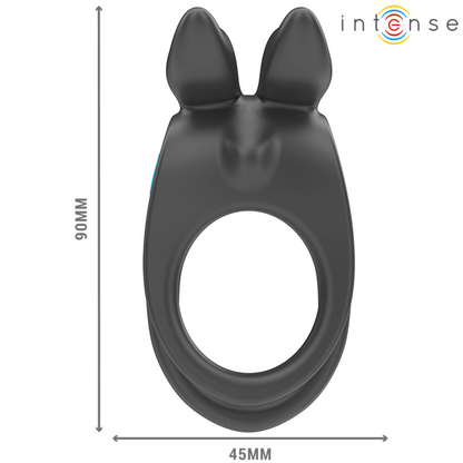 INTENSE - SAM VIBRATOR DUBBELE PENISRING 10 TRILLINGEN ZWART