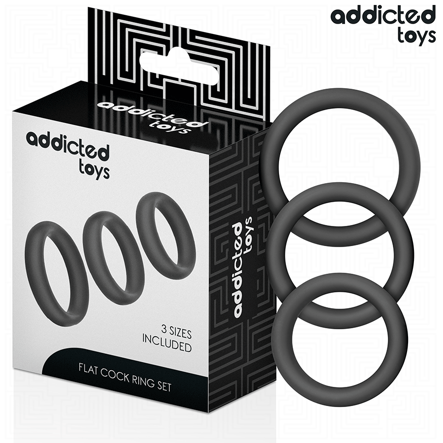 ADDICTED TOYS - set platte siliconenringen
