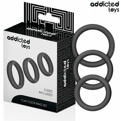 ADDICTED TOYS - set platte siliconenringen