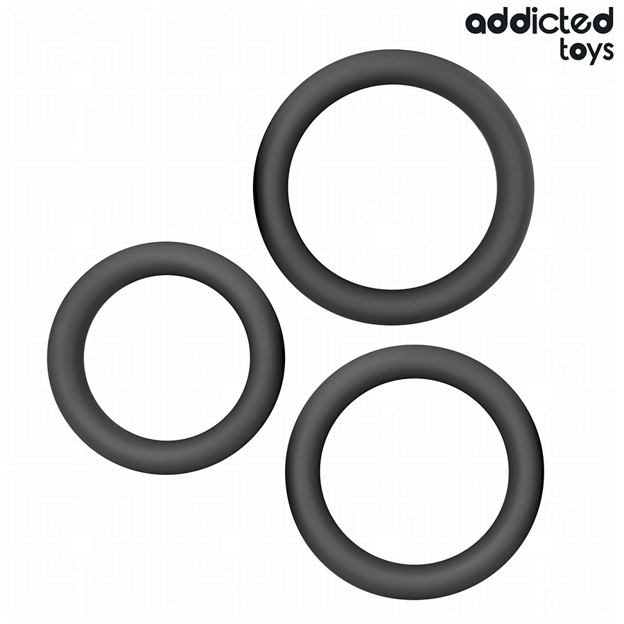 ADDICTED TOYS - set platte siliconenringen