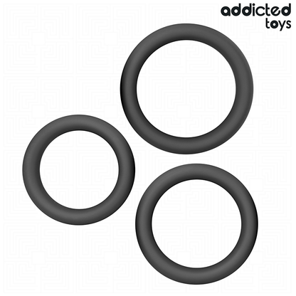 ADDICTED TOYS - set platte siliconenringen