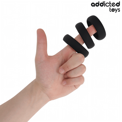 ADDICTED TOYS - set platte siliconenringen