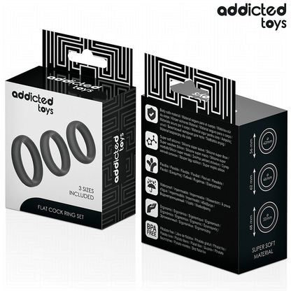 ADDICTED TOYS - set platte siliconenringen