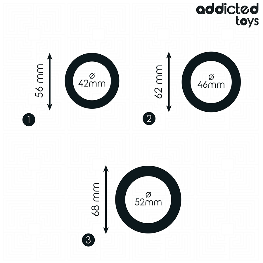 ADDICTED TOYS - set platte siliconenringen