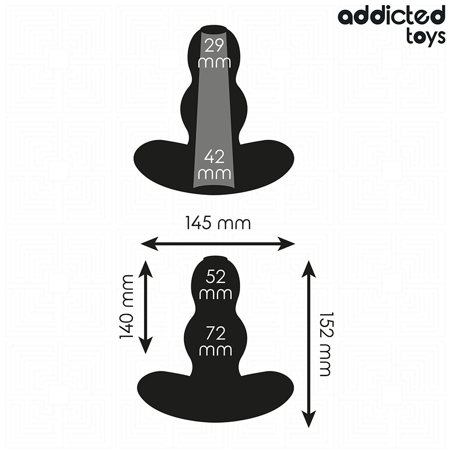 ADDICTED TOYS - HOLLE ANALE PLUG VAN SILICONEN MAAT XXL 15.2 CM